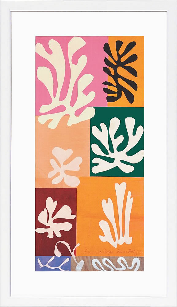 アンリ マティス 絵画 絵 ポスター アートパネル アートポスター リトグラフ モダン アート 低木 ダンス 複製画 版画 シルクスクリーン 絵画インテリア フレーム付き 北欧 おしゃれアンリ・マティス Snow Flowers, 1951