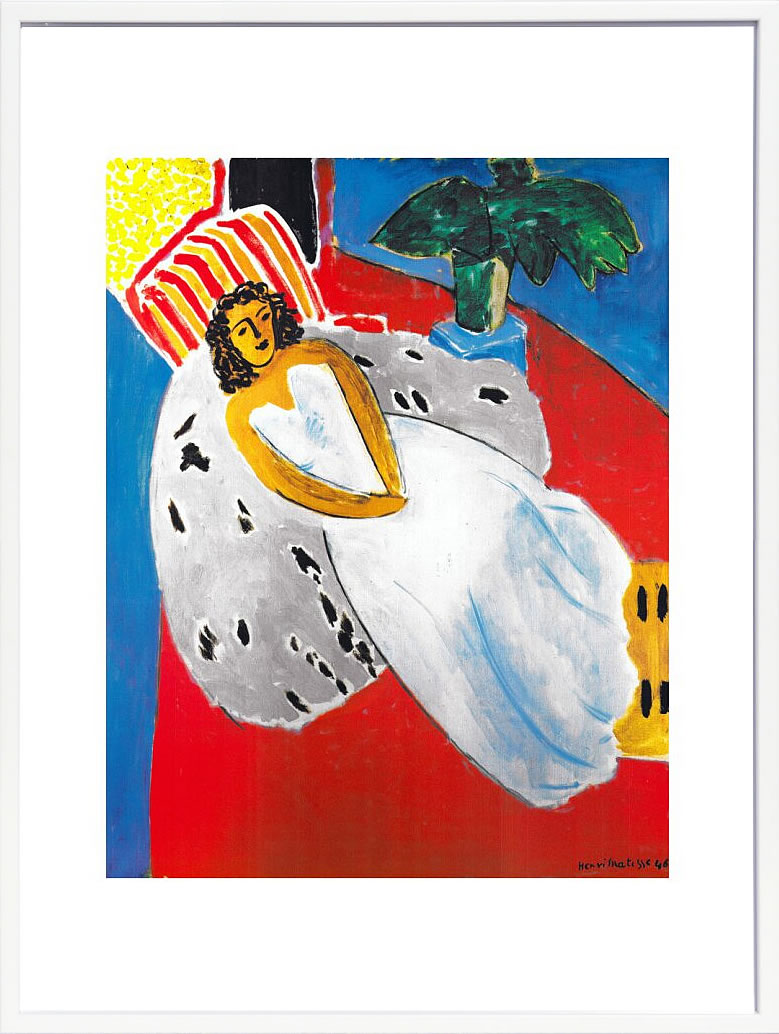 アンリ マティス 絵画 絵 ポスター アートパネル アートポスター リトグラフ モダン アート 低木 ダンス 複製画 版画 シルクスクリーン 絵画インテリア フレーム付き 北欧 おしゃれアンリ・マティス Reclining Nude in a White Dress