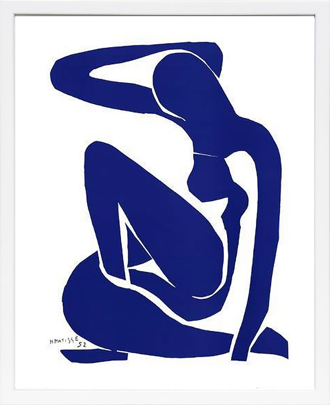 アンリ マティス 絵画 絵 ポスター アートパネル アートポスター リトグラフ モダン アート 低木 ダンス 複製画 版画 シルクスクリーン 絵画インテリア フレーム付き 北欧 おしゃれアンリ・マティス Blue Nude I, c. 1952