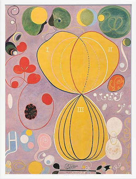 【ライセンスプリント】ヒルマ アフ クリント ポスター アート 絵 リトグラフ 版画 複製画 作品 シルクスクリーン アートパネル アートポスター アートフレーム インテリア フレーム付き 抽象画 壁掛け 北欧 おしゃれヒルマ・アフ・クリント The Ten Largest,No. 7