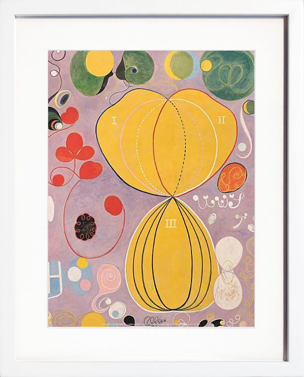 【ライセンスプリント】ヒルマ アフ クリント ポスター アート 絵 リトグラフ 版画 複製画 作品 シルクスクリーン アートパネル アートポスター アートフレーム インテリア フレーム付き 抽象画 壁掛け 北欧 おしゃれヒルマ・アフ・クリント The Ten Largest,No. 7