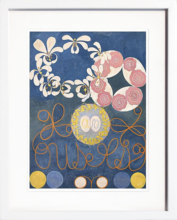 【ライセンスプリント】ヒルマ アフ クリント ポスター アート 絵 リトグラフ 版画 複製画 作品 シルクスクリーン アートパネル アートポスター アートフレーム インテリア フレーム付き 抽象画 壁掛け 北欧 おしゃれヒルマ・アフ・クリント The Ten Largest,Childhood