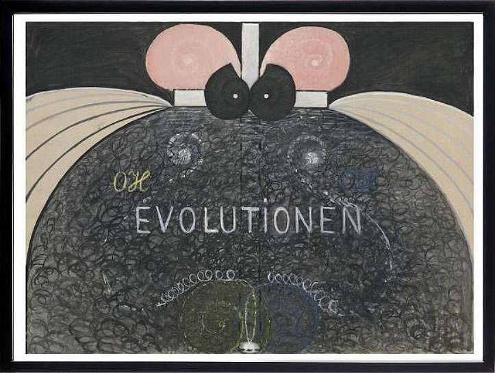 【ライセンスプリント】ヒルマ アフ クリント ポスター アート 絵 リトグラフ 版画 複製画 作品 シルクスクリーン アートパネル アートポスター アートフレーム インテリア フレーム付き 抽象画 壁掛け 北欧 おしゃれヒルマ・アフ・クリント Evolution, No.7, Group VI