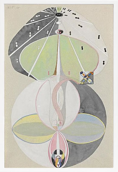 【ライセンスプリント】ヒルマ アフ クリント ポスター アート 絵 リトグラフ 版画 複製画 作品 シルクスクリーン アートパネル アートポスター アートフレーム インテリア フレーム付き 抽象画 壁掛け 北欧 おしゃれヒルマ・アフ・クリント Tree of Knowledge