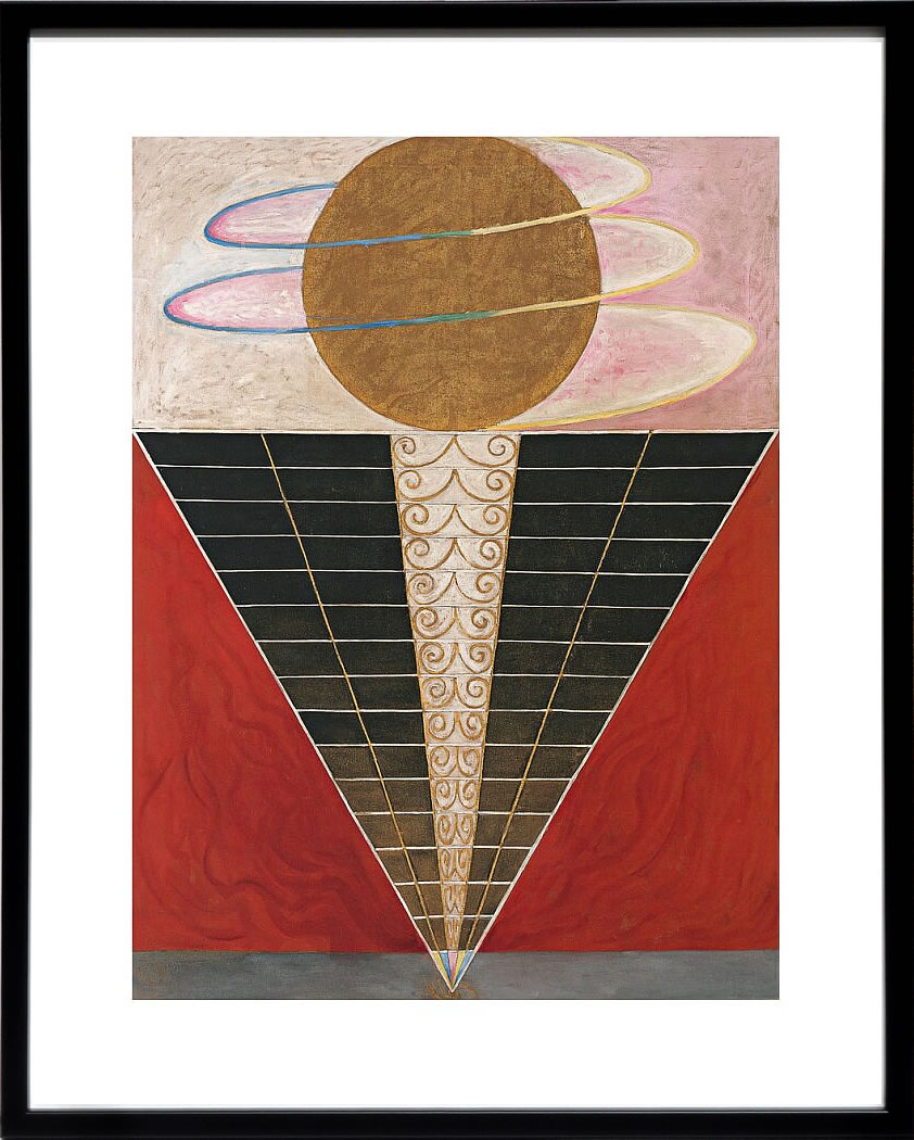 樂天商城 - 【ライセンスプリント】ヒルマ アフ クリント ポスター アート 絵 リトグラフ 版画 複製画 作品 シルクスクリーン アートパネル アートポスター アートフレーム インテリア フレーム付き 抽象画 壁掛け 北欧 おしゃれヒルマ・アフ・クリント Group X, No. 2, Altarpiece