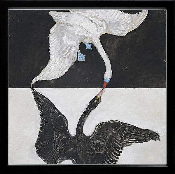 【ライセンスプリント】ヒルマ アフ クリント ポスター アート 絵 リトグラフ 版画 複製画 作品 シルクスクリーン アートパネル アートポスター アートフレーム インテリア フレーム付き 抽象画 壁掛け 北欧 おしゃれヒルマ・アフ・クリント The Swan, No. 1, 1914-1915