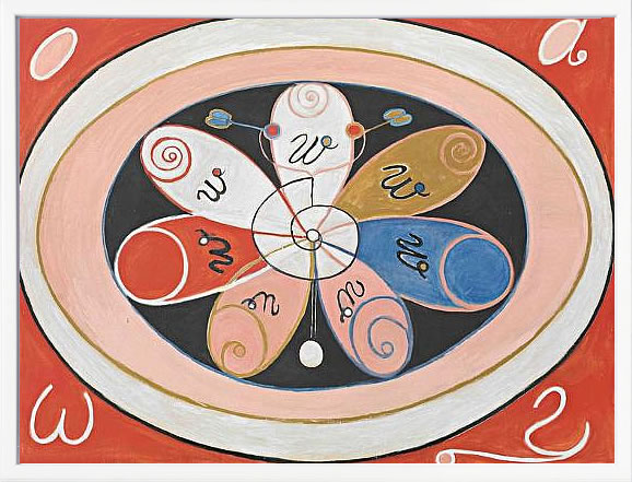 【ライセンスプリント】ヒルマ アフ クリント ポスター アート 絵 リトグラフ 版画 複製画 作品 シルクスクリーン アートパネル アートポスター アートフレーム インテリア フレーム付き 抽象画 壁掛け 北欧 おしゃれヒルマ・アフ・クリント The Seven-Pointed Stars