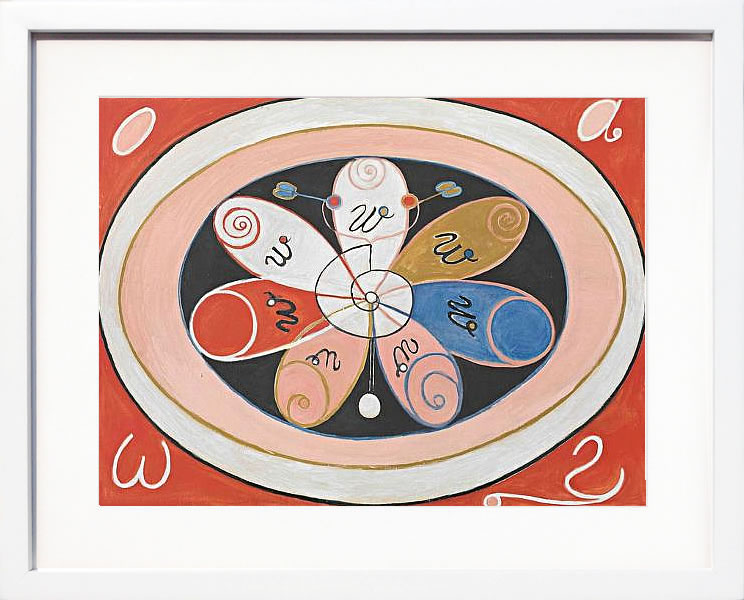 【ライセンスプリント】ヒルマ アフ クリント ポスター アート 絵 リトグラフ 版画 複製画 作品 シルクスクリーン アートパネル アートポスター アートフレーム インテリア フレーム付き 抽象画 壁掛け 北欧 おしゃれヒルマ・アフ・クリント The Seven-Pointed Stars