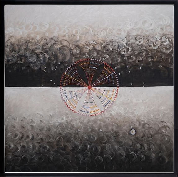 【商品名】 ヒルマ・アフ・クリント アートパネル アートフレーム付 壁掛け用 ジクレー版画 (絵はヒルマ・アフ・クリントのライセンスプリント©The Hilma af Klint Foundation・額縁は無垢材 塗装仕上げ) 【人物説明...