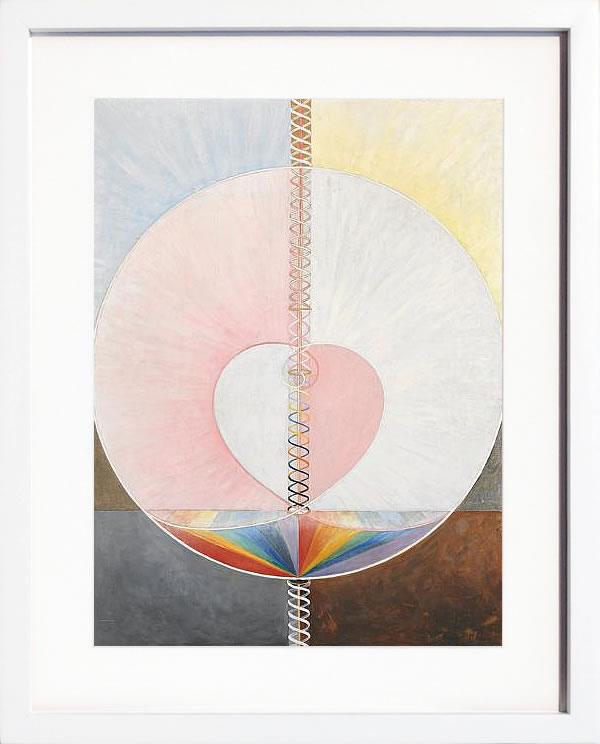 【ライセンスプリント】ヒルマ アフ クリント ポスター アート 絵 リトグラフ 版画 複製画 作品 シルクスクリーン アートパネル アートポスター アートフレーム インテリア フレーム付き 抽象画 壁掛け 北欧 おしゃれヒルマ・アフ・クリント Group Ix/Uw,No.25, the Dove