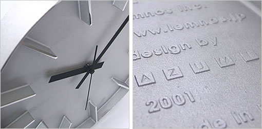 壁掛け時計 掛け時計 ウォールクロック Lemnos レムノス アズミ edge clock シルバー 電波時計ではありません おしゃれ シンプル 北欧 モダン デザイナーズ アンティーク 高級 かわいい インテリア ギフト プレゼント 贈答品 新築祝い