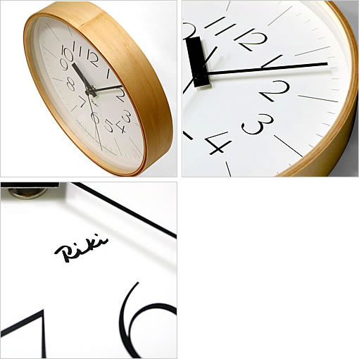 壁掛け時計 掛け時計 ウォールクロック Lemnos レムノス 渡辺 力 RIKI CLOCK RC(リキクロック 電波時計) おしゃれ シンプル 北欧 モダン デザイナーズ アンティーク 高級 かわいい インテリア ギフト プレゼント 贈答品 新築祝い 2