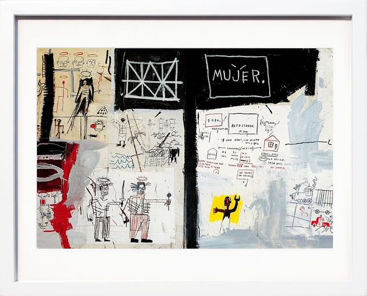 バスキア絵画 ポスター アートパネル アートポスター ポップ アート 絵 複製画 版画 抽象画 作品 リトグラフ シルクスクリーン アートフレーム インテリア フレーム付き 壁掛け 北欧 おしゃれジャン=ミシェル・バスキア Price of Gasoline