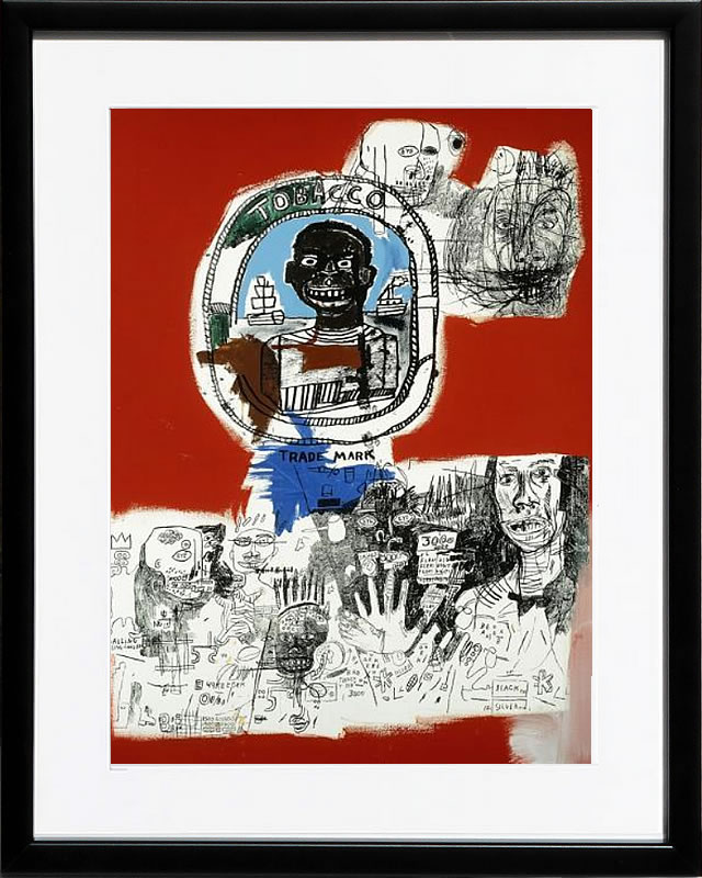 バスキア絵画 ポスター アートパネル アートポスター ポップ アート 絵 複製画 版画 抽象画 作品 リトグラフ シルクスクリーン アートフレーム インテリア フレーム付き 壁掛け 北欧 おしゃれジャン=ミシェル・バスキア Logo