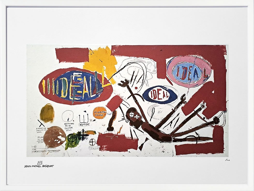 【COA証明書付】バスキア絵画 ポスター アートパネル アートポスター ポップ アート 絵 複製画 版画 抽象画 作品 リトグラフ シルクスクリーン アートフレーム インテリア フレーム付き 壁掛け 北欧 おしゃれジャン=ミシェル・バスキア Victor (ideal)