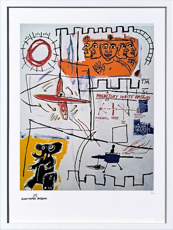 【COA証明書付】バスキア絵画 ポスター アートパネル アートポスター ポップ アート 絵 複製画 版画 抽象画 作品 リトグラフ シルクスクリーン アートフレーム インテリア フレーム付き 壁掛け 北欧 おしゃれジャン=ミシェル・バスキア Alpha Particles