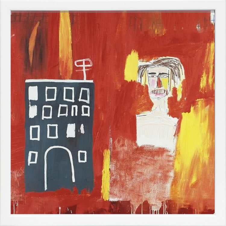 バスキア絵画 ポスター アートパネル アートポスター ポップ アート 絵 複製画 版画 抽象画 作品 リトグラフ シルクスクリーン アートフレーム インテリア フレーム付き 壁掛け 北欧 おしゃれジャン=ミシェル・バスキア Hallop