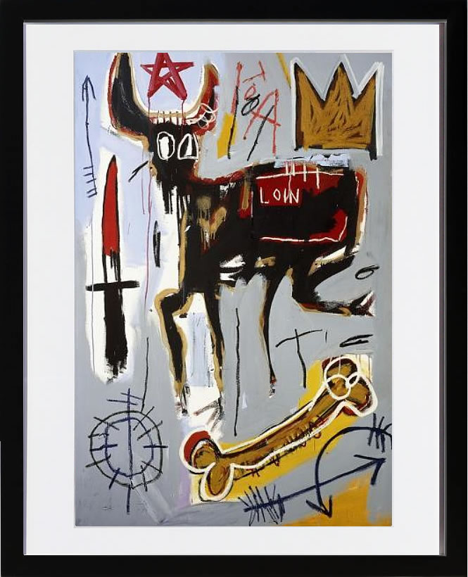 バスキア絵画 ポスター アートパネル アートポスター ポップ アート 絵 複製画 版画 抽象画 作品 リトグラフ シルクスクリーン アートフレーム インテリア フレーム付き 壁掛け 北欧 おしゃれジャン=ミシェル・バスキア Loin