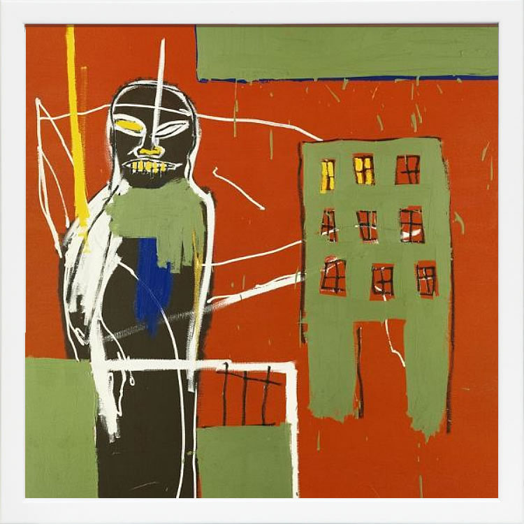 バスキア絵画 ポスター アートパネル アートポスター ポップ アート 絵 複製画 版画 抽象画 作品 リトグラフ シルクスクリーン アートフレーム インテリア フレーム付き 壁掛け 北欧 おしゃれジャン=ミシェル・バスキア Pedestrian