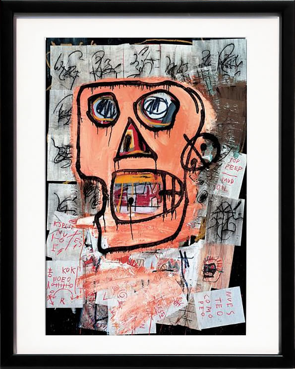 バスキア絵画 ポスター アートパネル アートポスター ポップ アート 絵 複製画 版画 抽象画 作品 リトグラフ シルクスクリーン アートフレーム インテリア フレーム付き 壁掛け 北欧 おしゃれジャン=ミシェル・バスキア Untitled