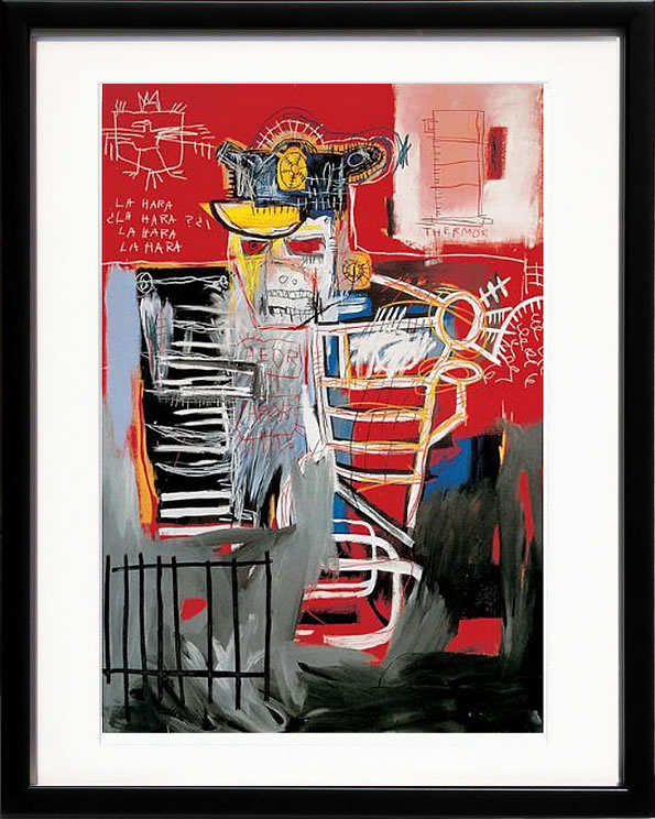 バスキア絵画 ポスター アートパネル アートポスター ポップ アート 絵 複製画 版画 抽象画 作品 リトグラフ シルクスクリーン アートフレーム インテリア フレーム付き 壁掛け 北欧 おしゃれジャン=ミシェル・バスキア La Hara