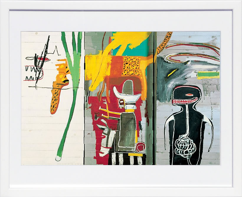 バスキア絵画 ポスター アートパネル アートポスター ポップ アート 絵 複製画 版画 抽象画 作品 リトグラフ シルクスクリーン アートフレーム インテリア フレーム付き 壁掛け 北欧 おしゃれジャン=ミシェル・バスキア Untitled,1985