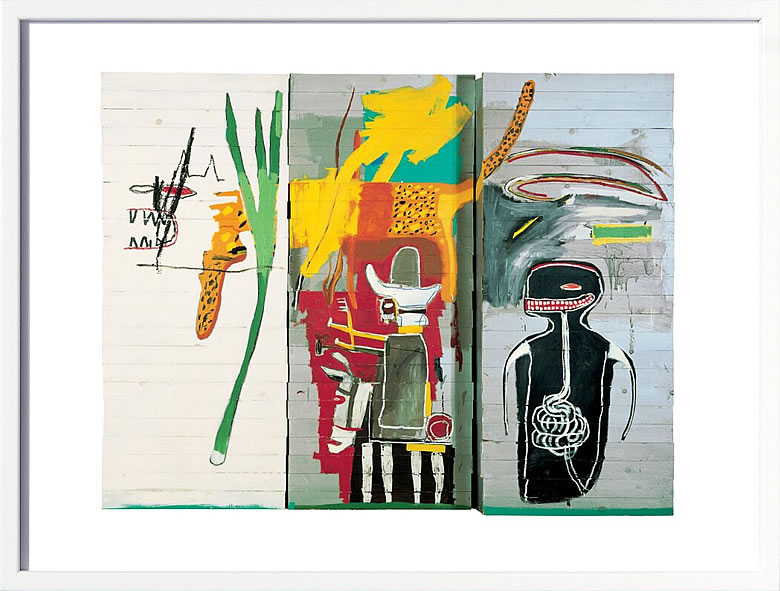 バスキア絵画 ポスター アートパネル アートポスター ポップ アート 絵 複製画 版画 抽象画 作品 リトグラフ シルクスクリーン アートフレーム インテリア フレーム付き 壁掛け 北欧 おしゃれジャン=ミシェル・バスキア Untitled,1985