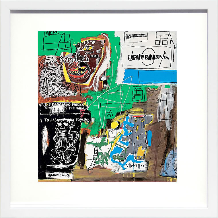 バスキア絵画 ポスター アートパネル アートポスター ポップ アート 絵 複製画 版画 抽象画 作品 リトグラフ シルクスクリーン アートフレーム インテリア フレーム付き 壁掛け 北欧 おしゃれジャン=ミシェル・バスキア Sienna,1984