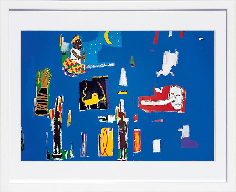 バスキア絵画 ポスター アートパネル アートポスター ポップ アート 絵 複製画 版画 抽象画 作品 リトグラフ シルクスクリーン アートフレーム インテリア フレーム付き 壁掛け 北欧 おしゃれジャン=ミシェル・バスキア Antar,1985