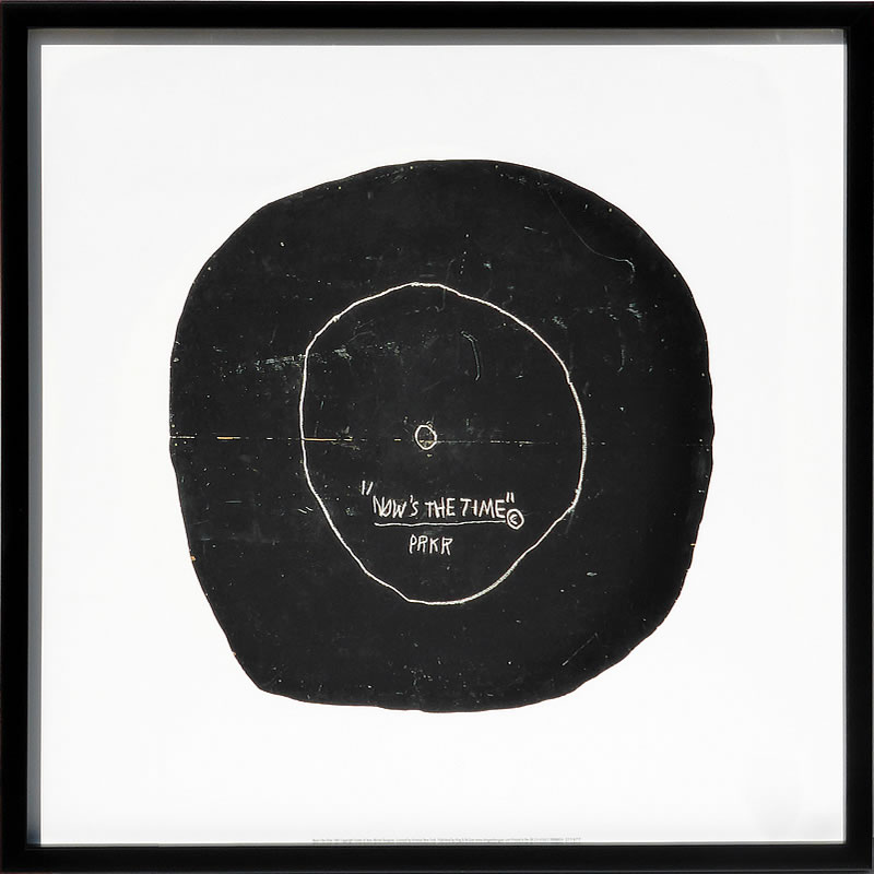 バスキア絵画 ポスター アートパネル アートポスター ポップ アート 絵 複製画 版画 抽象画 作品 リトグラフ シルクスクリーン アートフレーム インテリア フレーム付き 壁掛け 北欧 おしゃれジャン=ミシェル・バスキア Now's the Time,1985