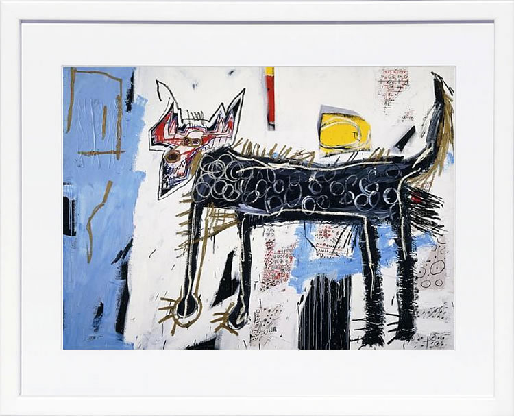 バスキア絵画 ポスター アートパネル アートポスター ポップ アート 絵 複製画 版画 抽象画 作品 リトグラフ シルクスクリーン アートフレーム インテリア フレーム付き 壁掛け 北欧 おしゃれジャン=ミシェル・バスキア Part Wolf