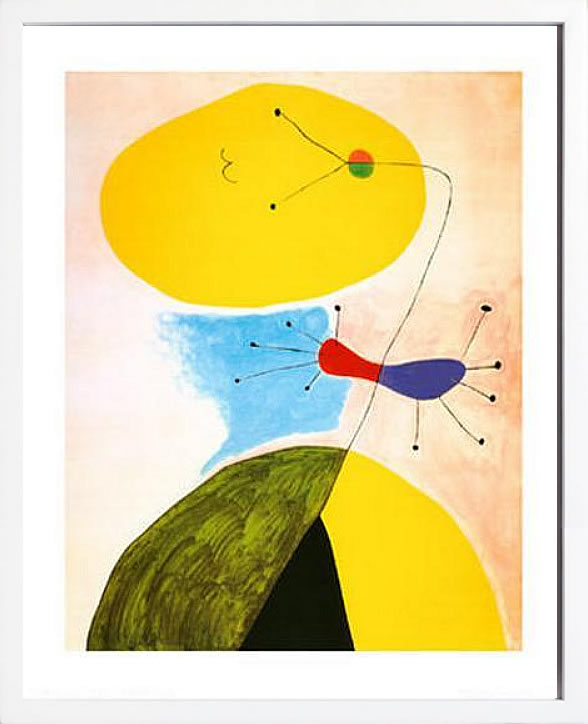 ジョアン ミロ 絵画 ポスター 絵 アートパネル アートポスター モダン アート 複製画 版画 作品 リトグラフ シルクスクリーン 絵画インテリア フレーム付き 壁掛け 北欧 おしゃれジョアン・ミロ Portrait