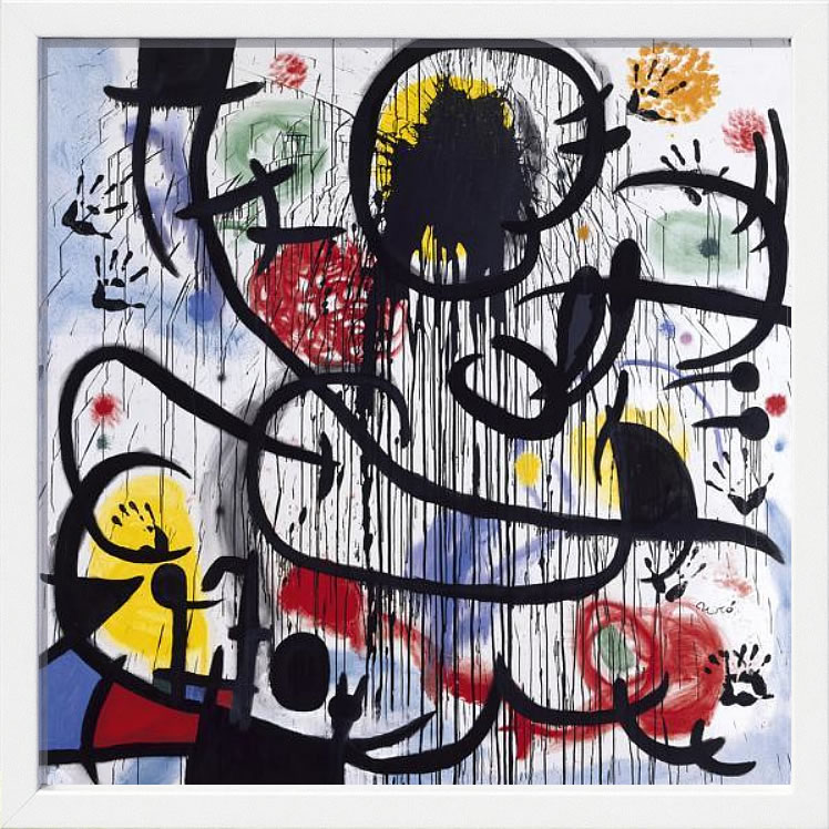 樂天商城 - ジョアン ミロ 絵画 ポスター 絵 アートパネル アートポスター モダン アート 複製画 版画 作品 リトグラフ シルクスクリーン 絵画インテリア フレーム付き 壁掛け 北欧 おしゃれジョアン・ミロ May, 1968