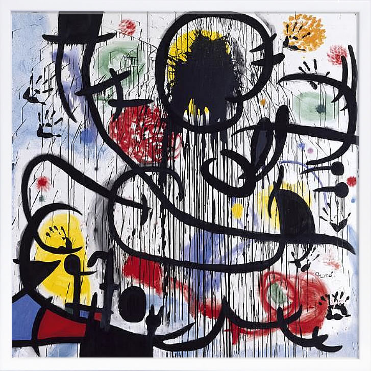 樂天商城 - ジョアン ミロ 絵画 ポスター 絵 アートパネル アートポスター モダン アート 複製画 版画 作品 リトグラフ シルクスクリーン 絵画インテリア フレーム付き 壁掛け 北欧 おしゃれジョアン・ミロ May, 1968