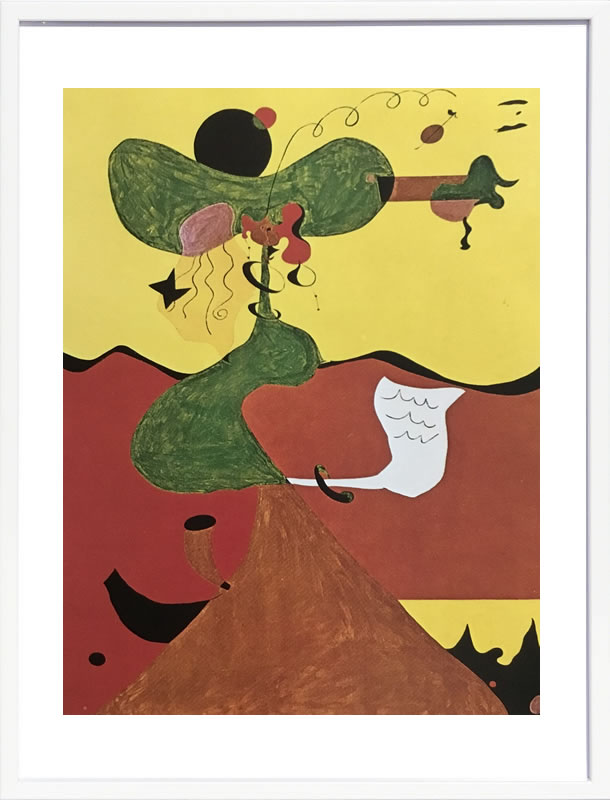 ジョアン ミロ 絵画 ポスター 絵 アートパネル アートポスター モダン アート 複製画 版画 作品 リトグラフ シルクスクリーン 絵画インテリア フレーム付き 壁掛け 北欧 おしゃれジョアン・ミロ Portrait of Mrs.Mill