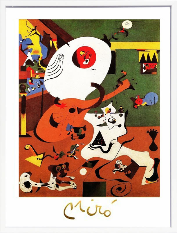 ジョアン ミロ 絵画 ポスター 絵 アートパネル アートポスター モダン アート 複製画 版画 作品 リトグラフ シルクスクリーン 絵画インテリア フレーム付き 壁掛け 北欧 おしゃれジョアン・ミロ Dutch Interior
