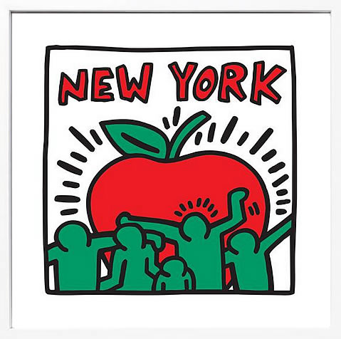 キース ヘリング ポスター 絵画 作品 グッズ アートパネル アートポスター ポップ アート 絵 複製画 版画 リトグラフ シルクスクリーン アートフレーム インテリア フレーム付き 壁掛け 北欧 おしゃれキース・ヘリング Untitled Pop Art - New York