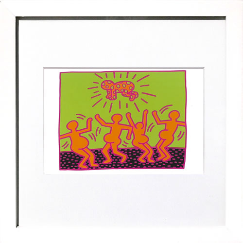 キース ヘリング ポスター 絵画 作品 グッズ アートパネル アートポスター ポップ アート 絵 複製画 版画 リトグラフ シルクスクリーン アートフレーム インテリア フレーム付き 壁掛け 北欧 おしゃれキース・ヘリング Untitled