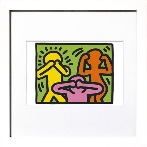 キース ヘリング ポスター 絵画 作品 グッズ アートパネル アートポスター ポップ アート 絵 複製画 版画 リトグラフ シルクスクリーン アートフレーム インテリア フレーム付き 壁掛け 北欧 おしゃれキース・ヘリング Untitled