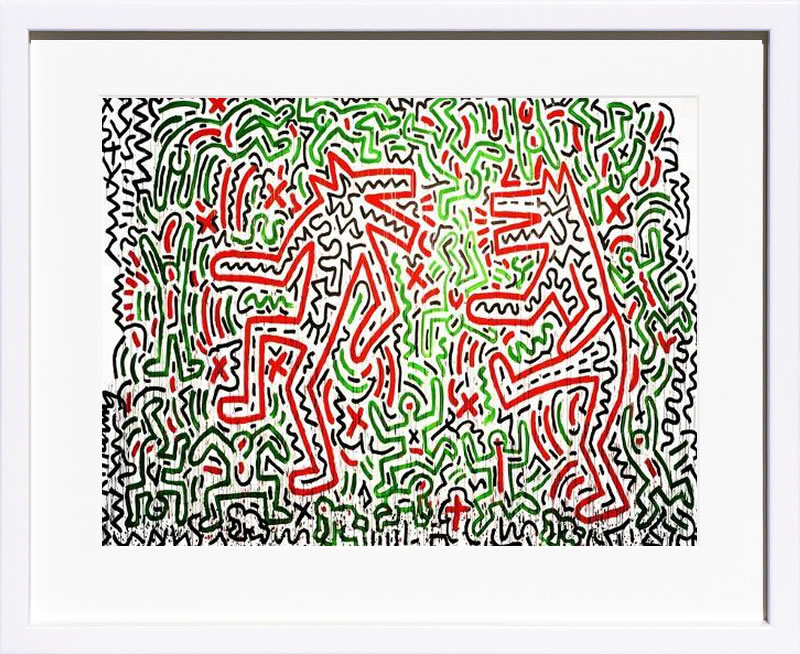 Rakuten - キース ヘリング ポスター 絵画 作品 グッズ アートパネル アートポスター ポップ アート 絵 複製画 版画 リトグラフ シルクスクリーン アートフレーム インテリア フレーム付き 壁掛け 北欧 おしゃれキース・ヘリング Untitled, 1981