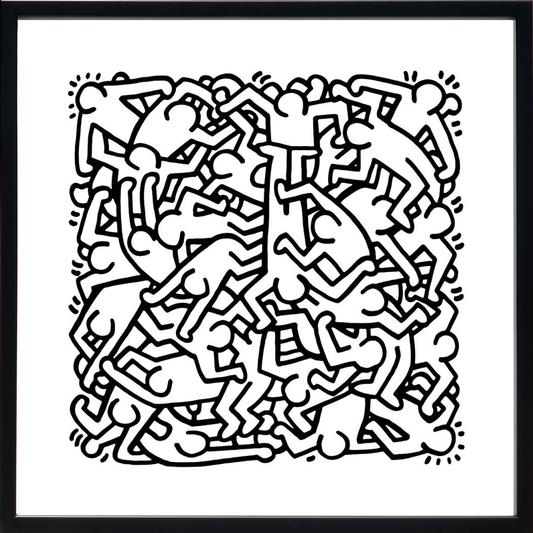 キース ヘリング ポスター 絵画 作品 グッズ アートパネル アートポスター ポップ アート 絵 複製画 版画 リトグラフ シルクスクリーン アートフレーム インテリア フレーム付き 壁掛け 北欧 おしゃれキース・ヘリング Party of Life Invitation, 1986