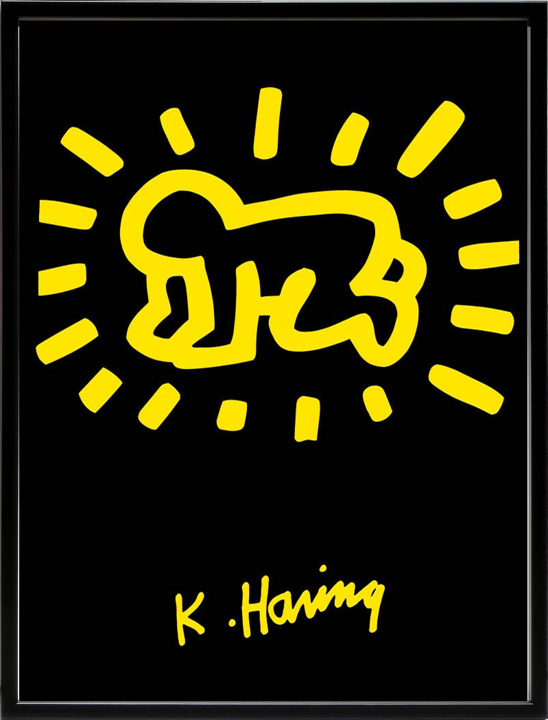 キース ヘリング ポスター 絵画 作品 グッズ アートパネル アートポスター ポップ アート 絵 複製画 版画 リトグラフ シルクスクリーン アートフレーム インテリア フレーム付き 壁掛け 北欧 おしゃれキース・ヘリング Keith Haring 1986