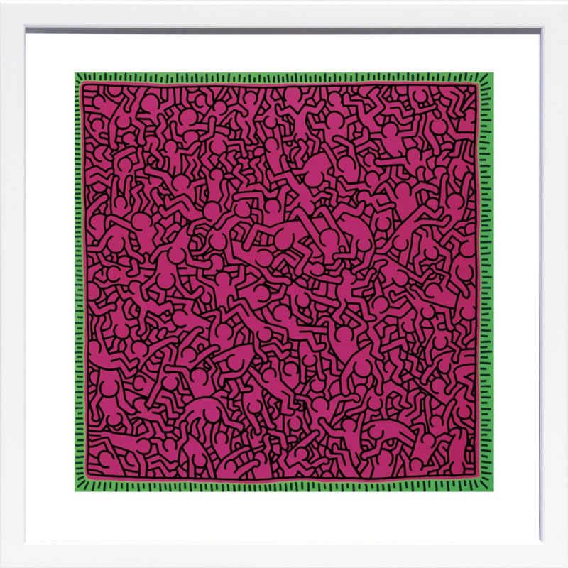キース ヘリング ポスター 絵画 作品 グッズ アートパネル アートポスター ポップ アート 絵 複製画 版画 リトグラフ シルクスクリーン アートフレーム インテリア フレーム付き 壁掛け 北欧 おしゃれキース・ヘリング Untitled