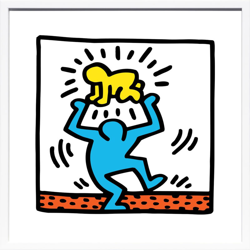 キース ヘリング ポスター 絵画 作品 グッズ アートパネル アートポスター ポップ アート 絵 複製画 版画 リトグラフ シルクスクリーン アートフレーム インテリア フレーム付き 壁掛け 北欧 おしゃれキース・ヘリング Untitled