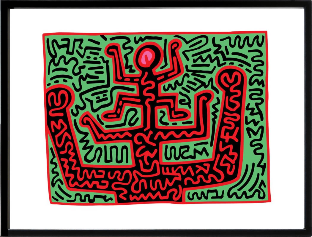 キース ヘリング ポスター 絵画 作品 グッズ アートパネル アートポスター ポップ アート 絵 複製画 版画 リトグラフ シルクスクリーン アートフレーム インテリア フレーム付き 壁掛け 北欧 おしゃれキース・ヘリング Untitled, KH07