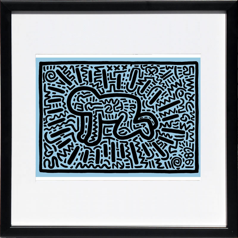 キース ヘリング ポスター 絵画 作品 グッズ アートパネル アートポスター ポップ アート 絵 複製画 版画 リトグラフ シルクスクリーン アートフレーム インテリア フレーム付き 壁掛け 北欧 おしゃれキース・ヘリング Untitled (baby)