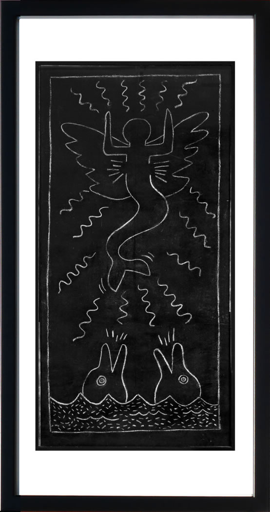 キース ヘリング ポスター 絵画 作品 グッズ アートパネル アートポスター ポップ アート 絵 複製画 版画 リトグラフ シルクスクリーン アートフレーム インテリア フレーム付き 壁掛け 北欧 おしゃれキース・ヘリング Untitled (subway Drawing) 13