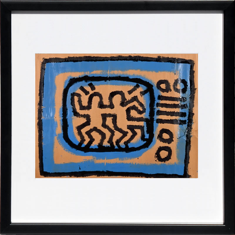 キース ヘリング ポスター 絵画 作品 グッズ アートパネル アートポスター ポップ アート 絵 複製画 版画 リトグラフ シルクスクリーン アートフレーム インテリア フレーム付き 壁掛け 北欧 おしゃれキース・ヘリング Untitled, 1981 (TV)