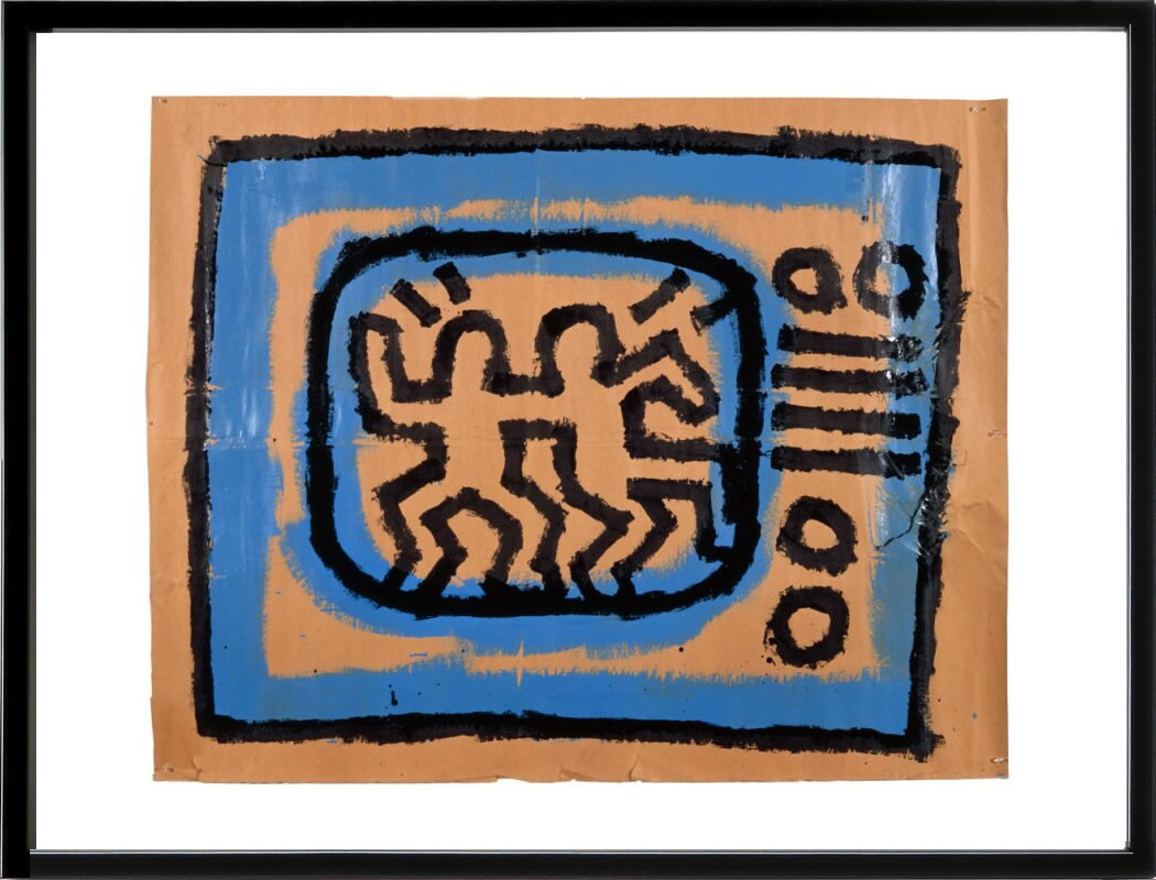 キース ヘリング ポスター 絵画 作品 グッズ アートパネル アートポスター ポップ アート 絵 複製画 版画 リトグラフ シルクスクリーン アートフレーム インテリア フレーム付き 壁掛け 北欧 おしゃれキース・ヘリング Untitled, 1981 (TV)