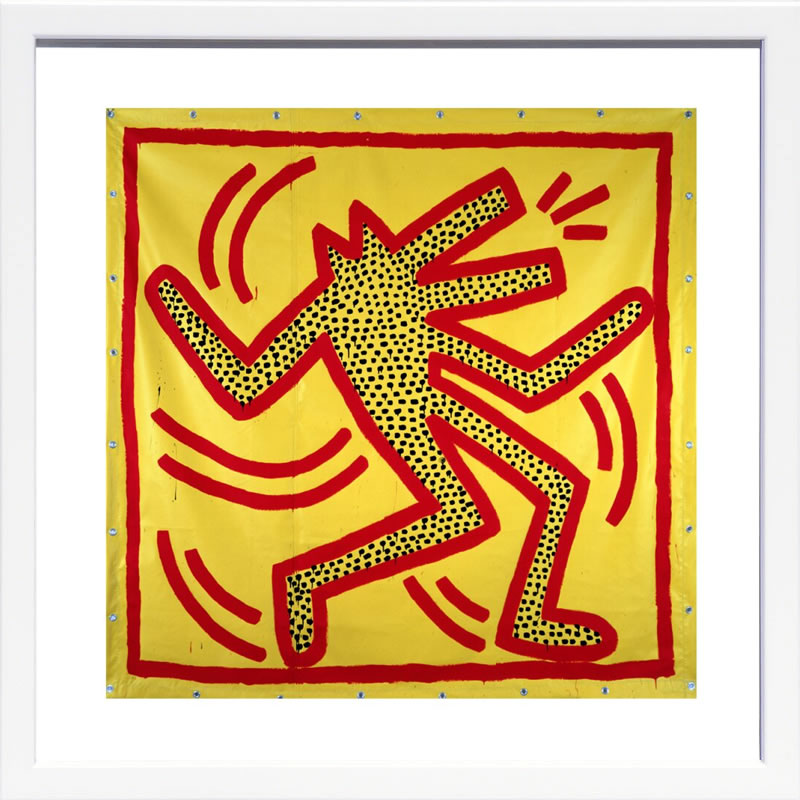 キース ヘリング ポスター 絵画 作品 グッズ アートパネル アートポスター ポップ アート 絵 複製画 版画 リトグラフ シルクスクリーン アートフレーム インテリア フレーム付き 壁掛け 北欧 おしゃれキース・ヘリング Untitled, 1982 (red dog on yellow)